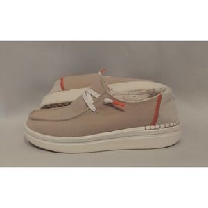 Hey Dude Womens Chambray Sandshell Wendy Rise Casual Loafers Shoes Size 10